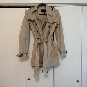 Banana Republic Beige Double-Breasted Trench Coat